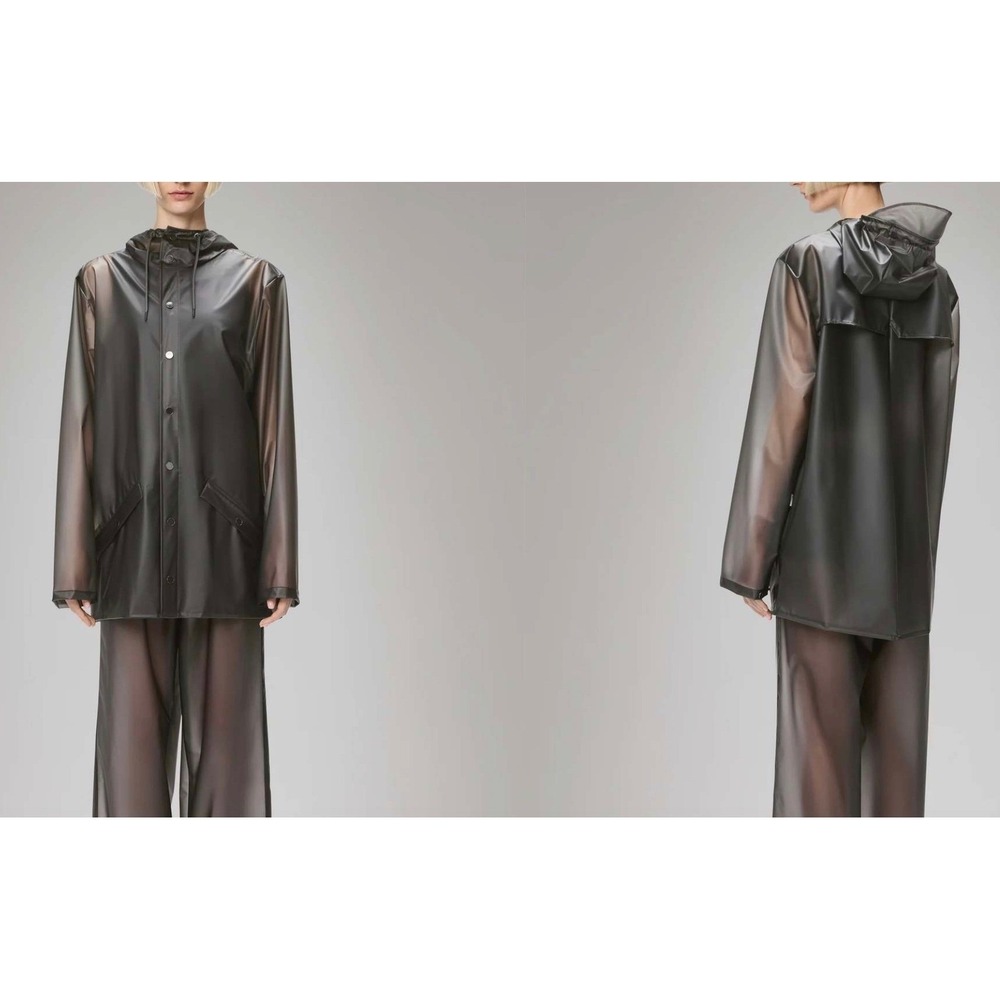 RAINS NEW Unisex Rain 12010 Jacket‎ in Mist Size Large MSRP $110.